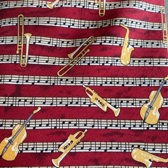 Robin Ruth Silk Music Score Muical Instruments Sheet Music Tie - Picture 2 of 6